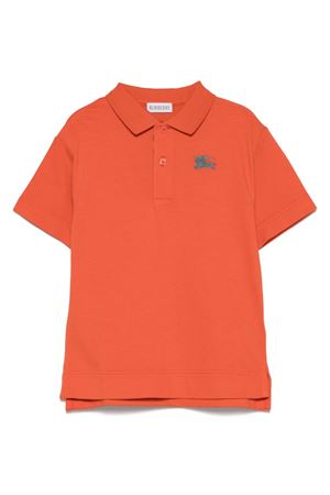 polo in cotone arancione BURBERRY KIDS | 8100666C1835